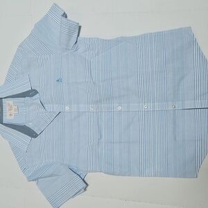 Original Penguin Men's Light Blue Striped Button Down Shirt